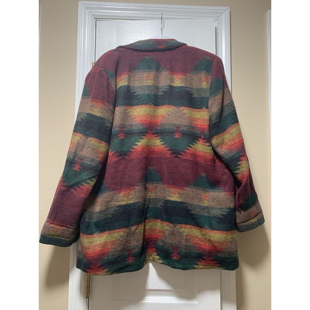 Vintage String Bean womens Aztec Coat Southwest Jacket Size Large Made‎ In USA - Picture 2 of 4